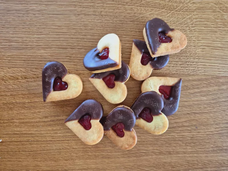 Biscuit coeur confiture — vue 2