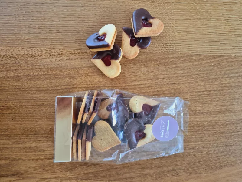 Biscuit coeur confiture — vue 3