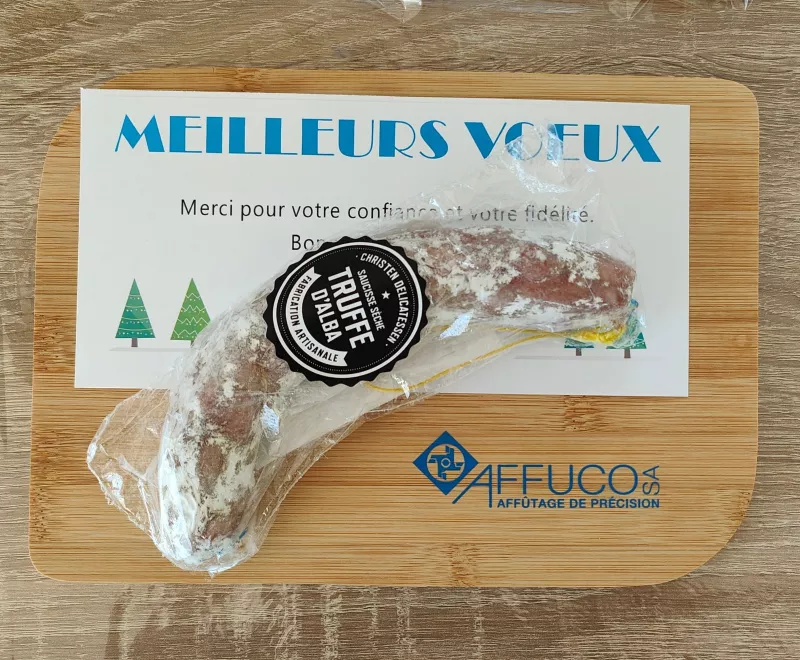 Saucisse sèche truffe + planche personnalisée — vue 3
